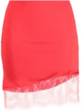 Fleur Du Mal floral-lace mini skirt - Red