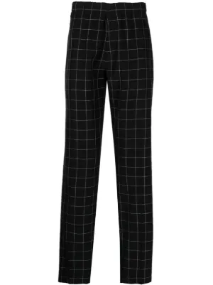 Check pattern trousers sale