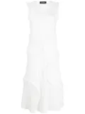 Melitta Baumeister panelled textured-finish midi dress - White
