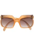 Christian Dior Pre-Owned 1960s square-frame ombré-effect sunglasses - Orange