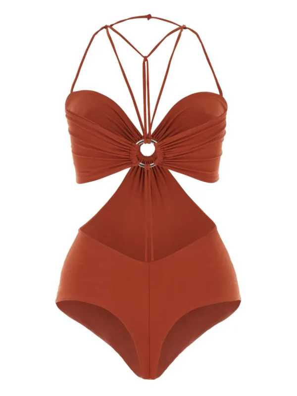 水着・ビーチグッズその他 Nensi Dojaka SWIMWEAR (NDSS23SWIM001 BURORA) Nensi Dojaka Burora 水着 | オレンジ | FARFETCH JP