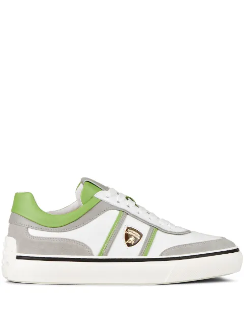 Tod's Automobili Lamborghini panelled lace-up leather sneakers