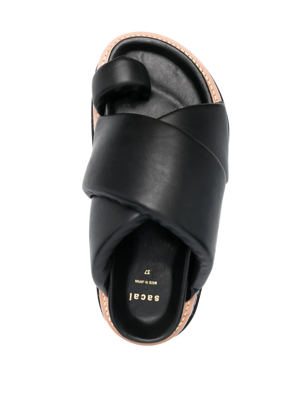 Sacai Multiple Sole Sandals in Black | Santa Fe Dry Goods