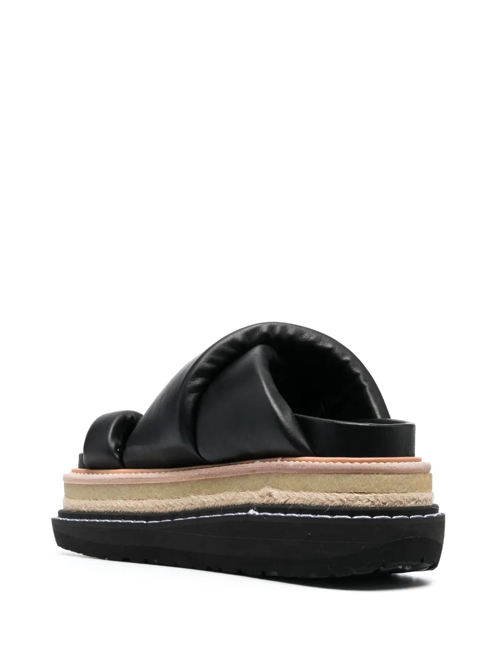 Sacai Multiple Sole Sandals In Black | ModeSens