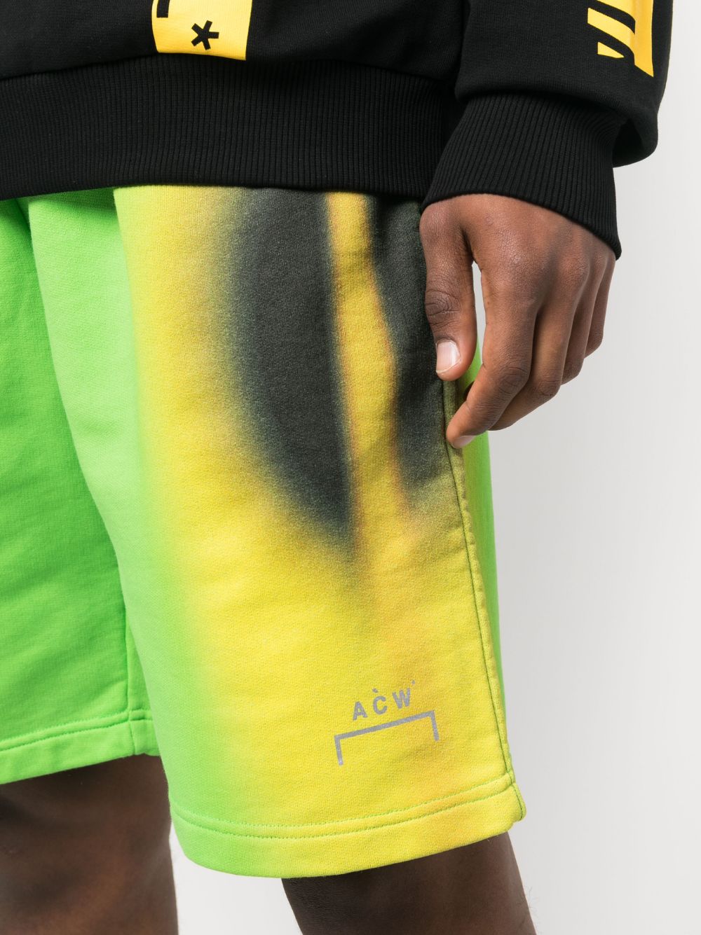 Shop A-cold-wall* Mid-rise Track Shorts In Green