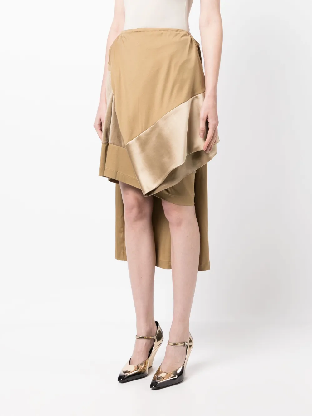  Undercover Asymmetric Midi Skirt - Yellow 
