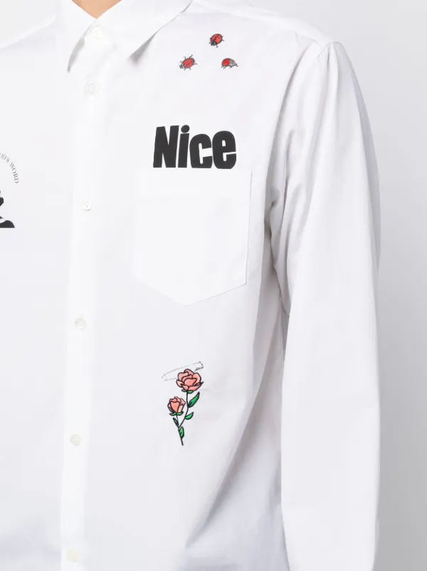 Undercover patch-detail Cotton Shirt | White | FARFETCH
