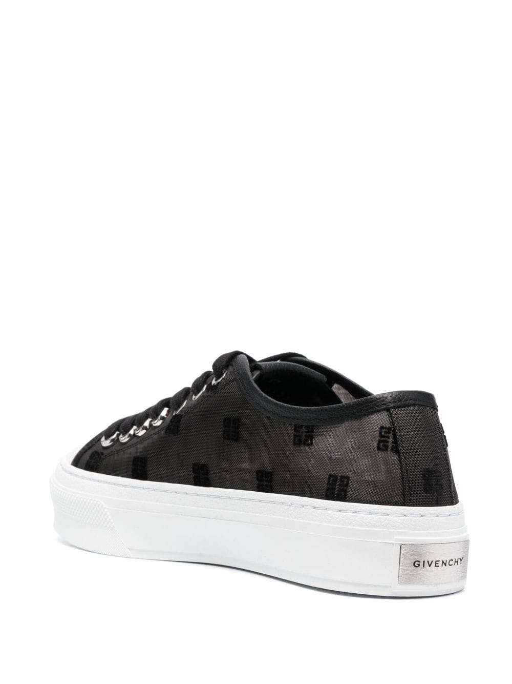 Shop Givenchy City 4g Mesh Sneakers In Schwarz