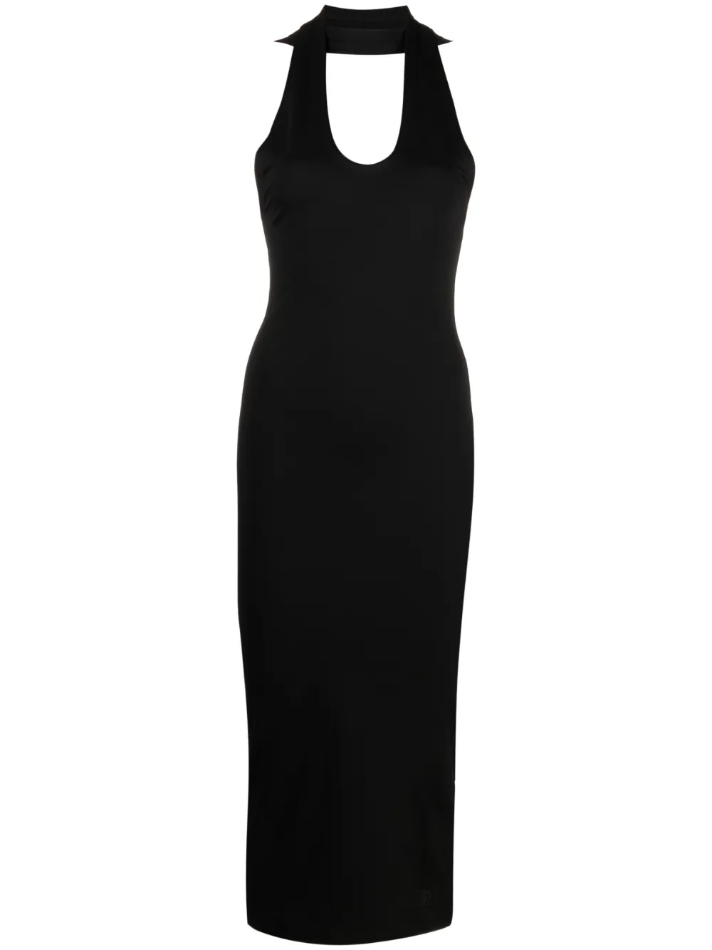 MM6 Maison Margiela crisscross halterneck midi dress