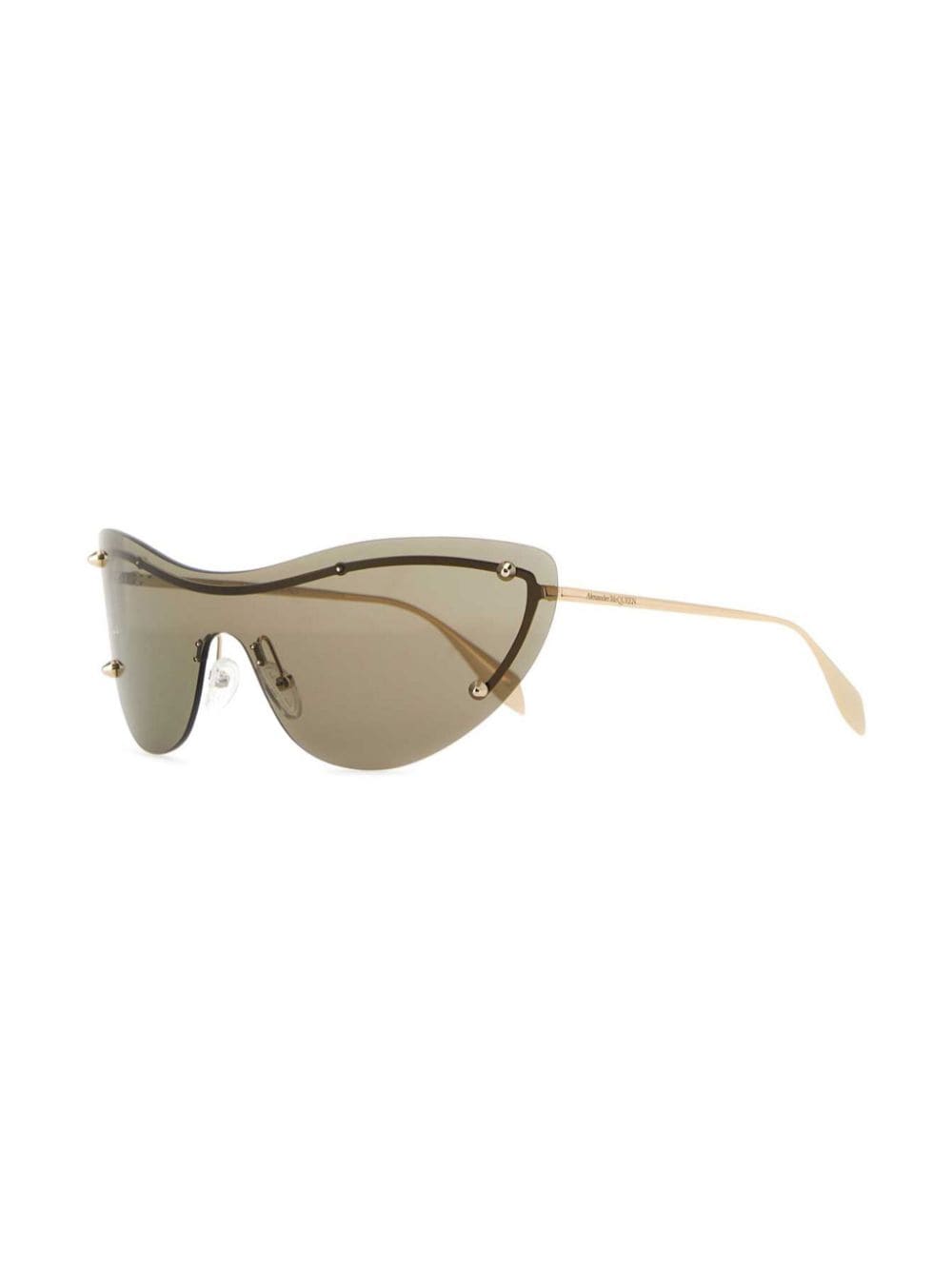 Alexander McQueen Eyewear Zonnebril met logoprint - Goud