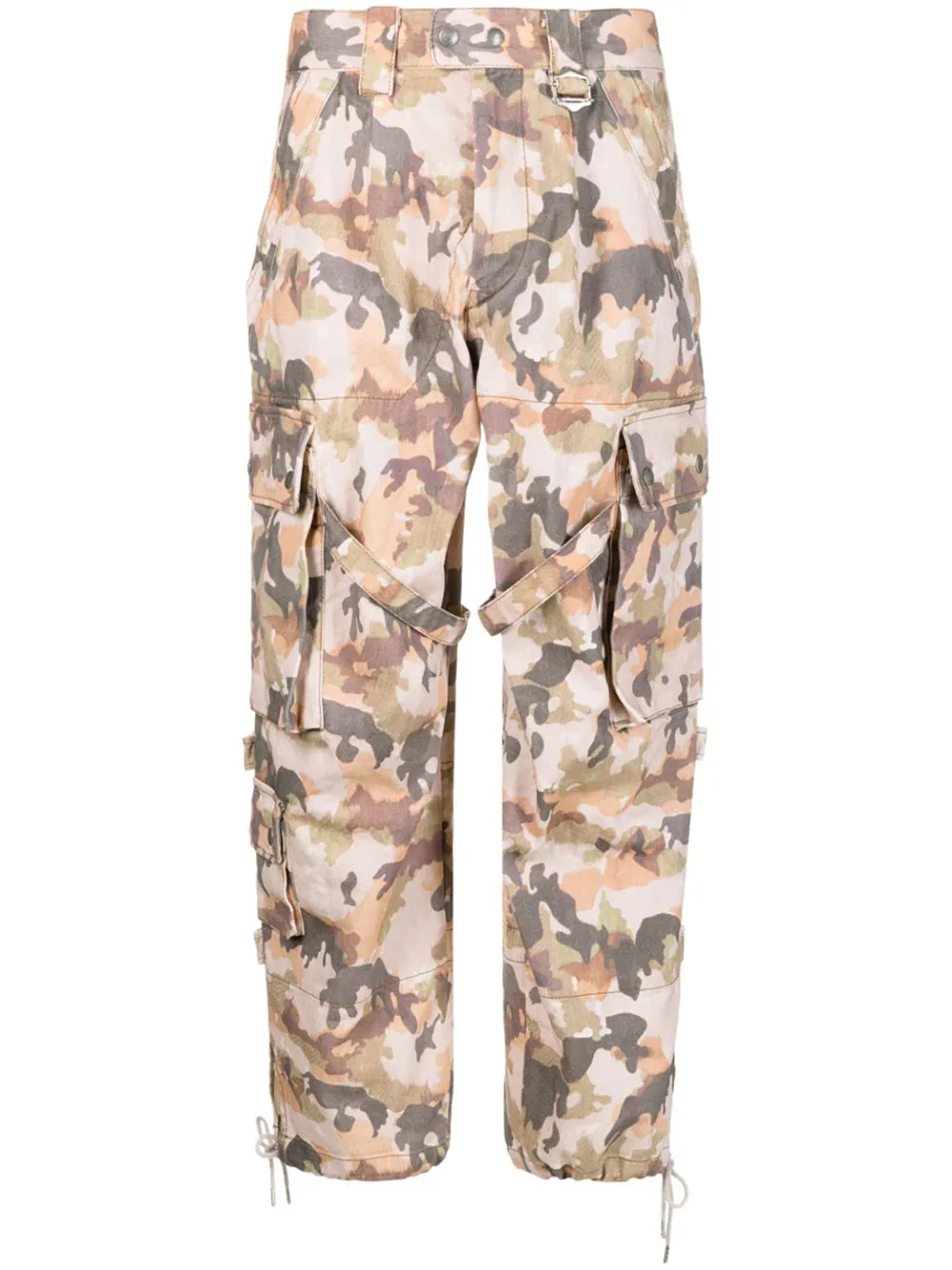 ISABEL MARANT ELORE ABSTRACT-PRINT COTTON TROUSERS