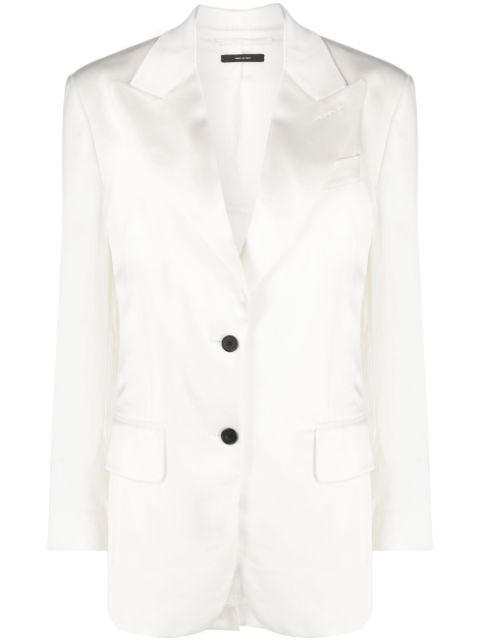 TOM FORD single-breasted satin-finish blazer Women