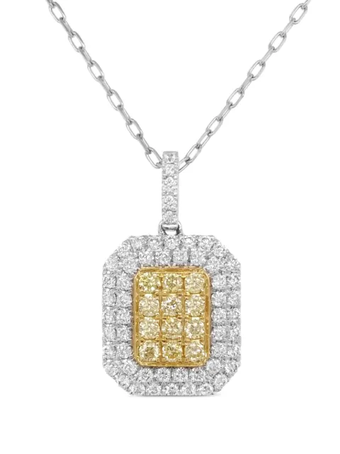 HYT Jewelry قلادة ذهب عيار 18 وبلاتين مرصعة بألماس