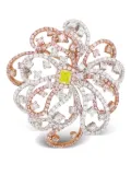 HYT Jewelry 18K gold floral diamond pendant - Silver