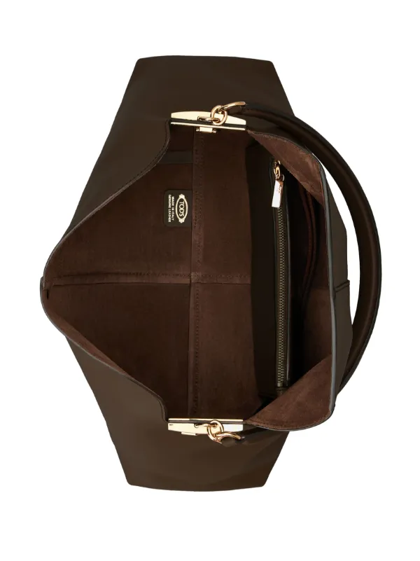 Tod's T Case Leather Shoulder Bag | Brown | FARFETCH
