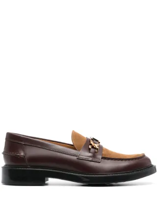 Tod's ロゴプレート ローファー | ブラウン | FARFETCH JP