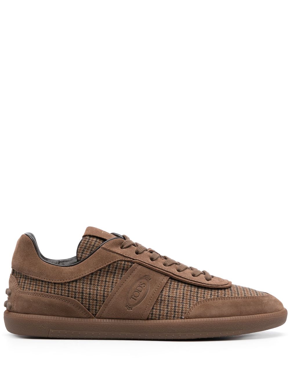 Image 1 of Tod's Tabs houndstooth-print suede sneakers