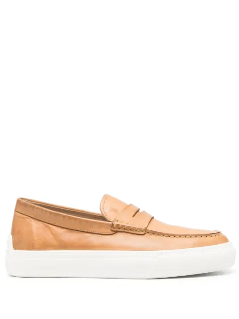 Tod's rubber-sole leather loafers