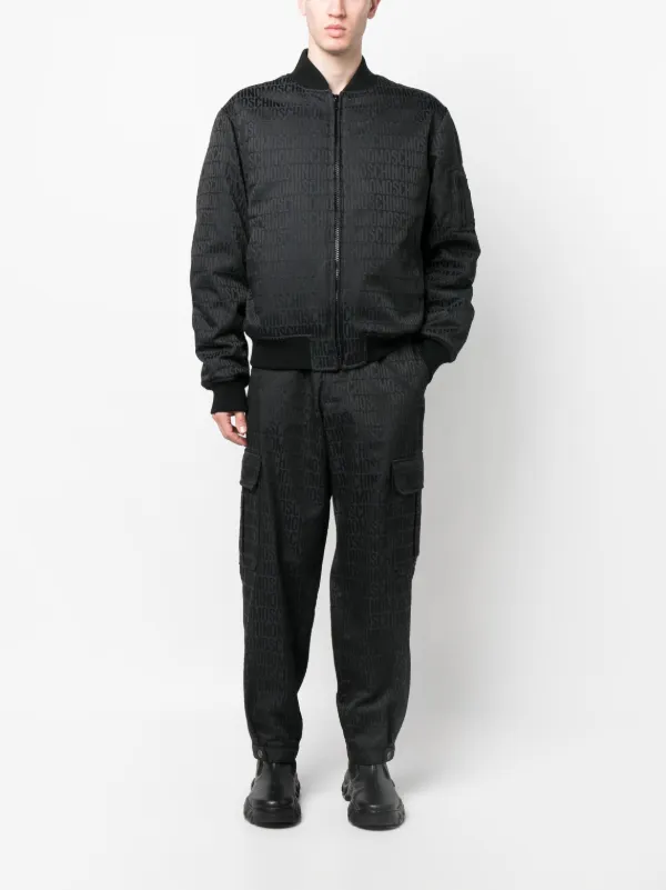 【関税込み】Moschino ブラック コットン カーゴパンツ Moschino カーゴパンツ | ブラック | FARFETCH JP