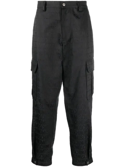 Moschino pantalones cargo con logo estampado