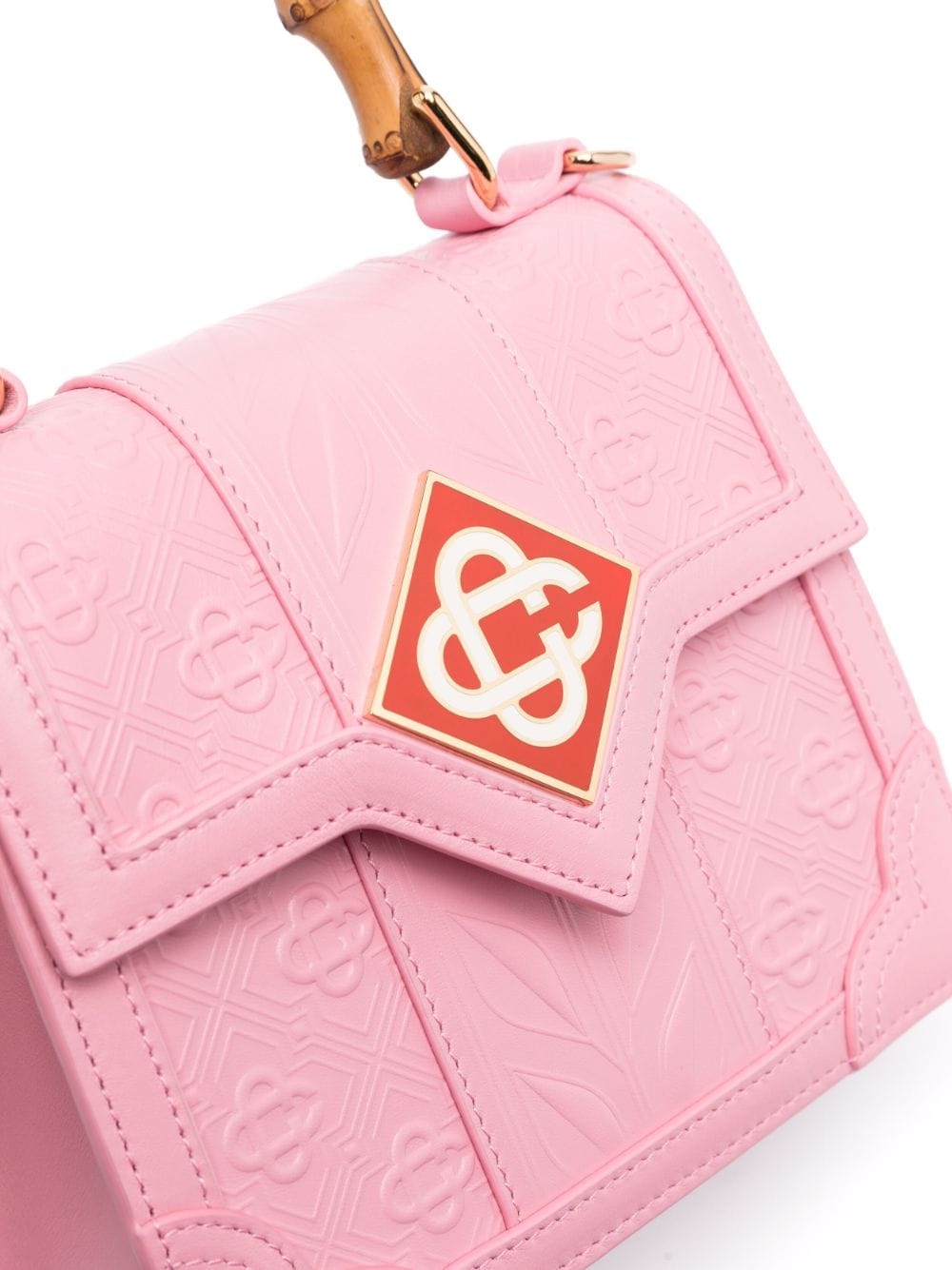 Shop Casablanca Mini Jeanne Leather Bag In Rosa