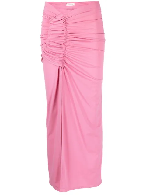 The Mannei asymmetric-design maxi skirt