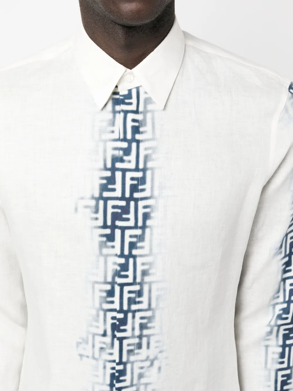 FENDI Overhemd met monogramprint Wit