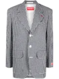 Kenzo gingham single-breasted blazer - Blue