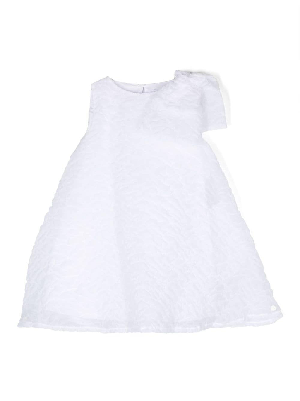 Douuod Kids' Calla Bow-detail Sleeveless Dress In White
