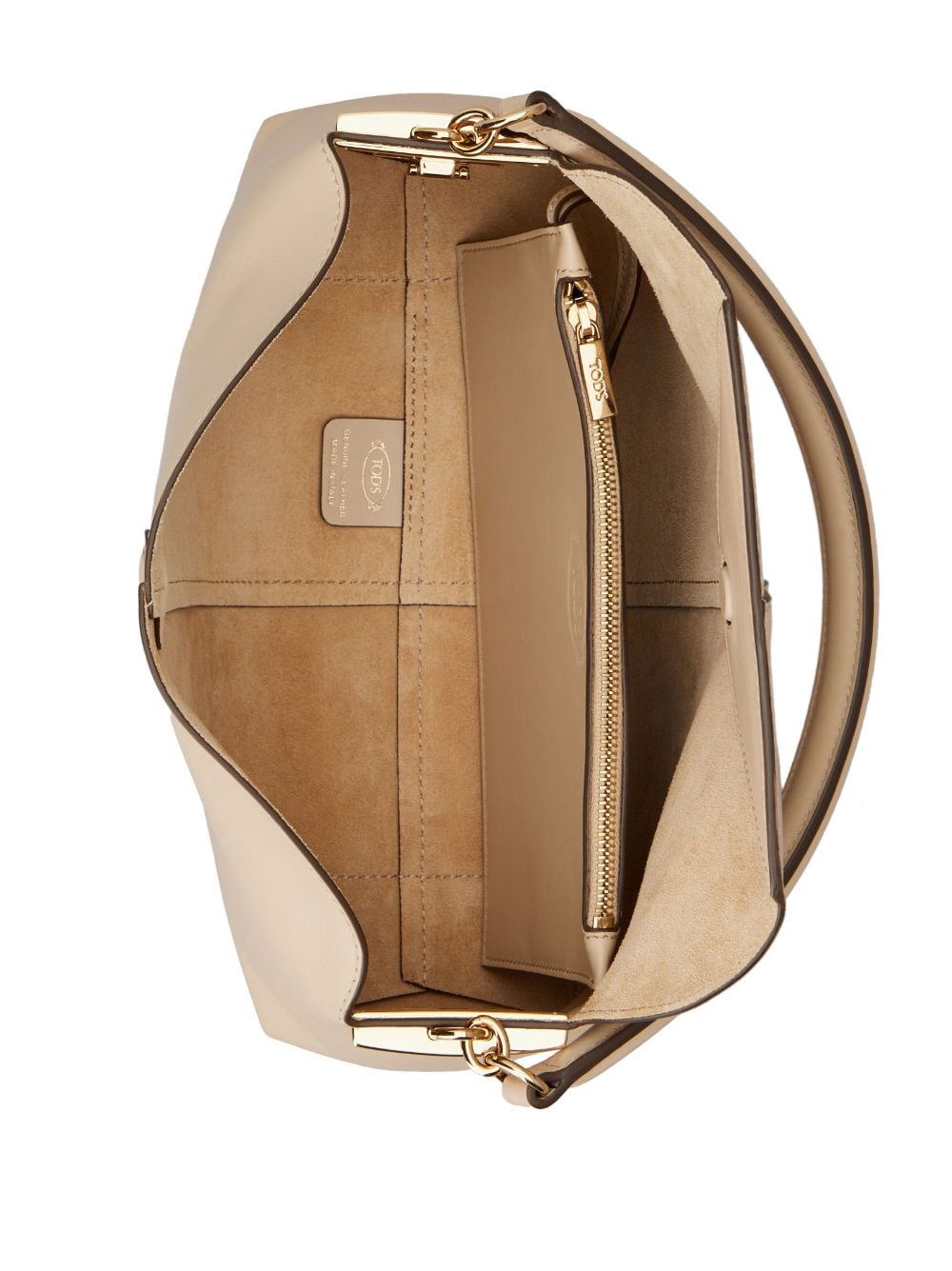 Shop Tod's T Case Leather Shoulder Bag In Neutrals