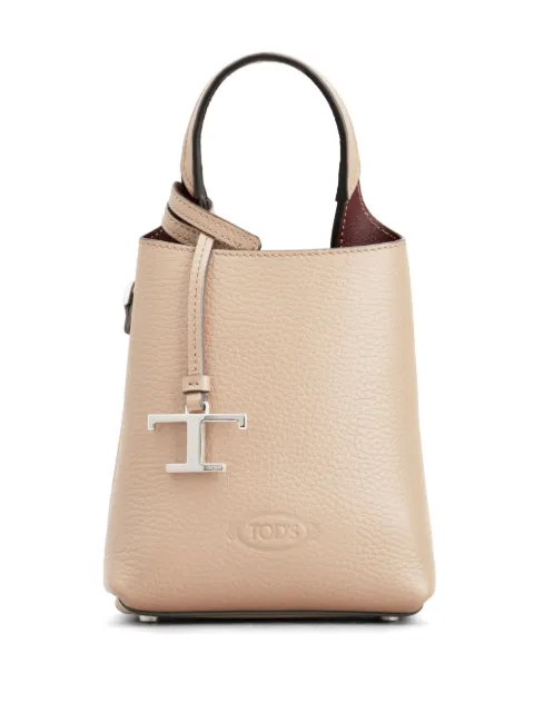 Tod's mini logo-pendant leather bag