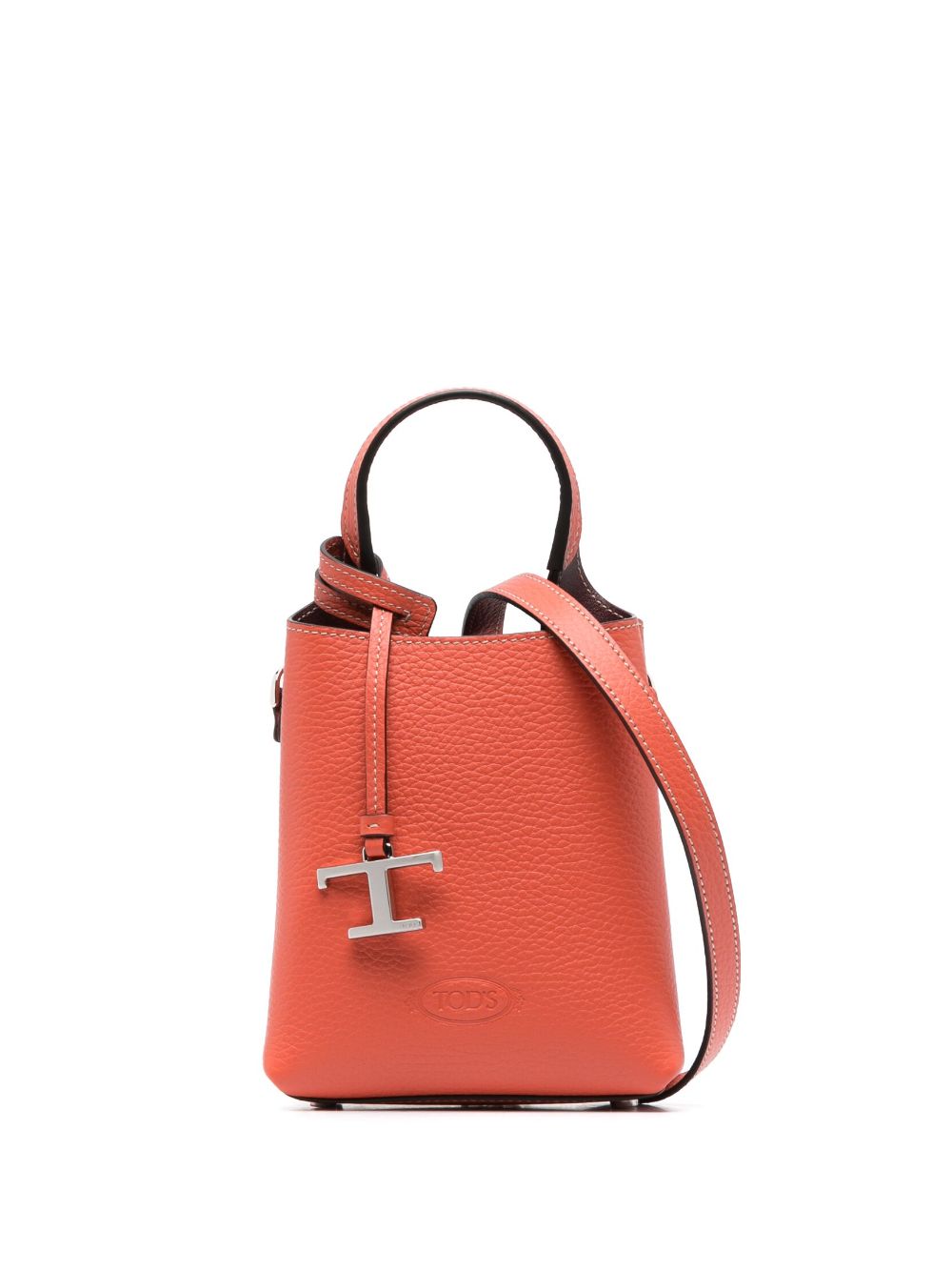 Tod's Micro Leather Mini Bag In Orange