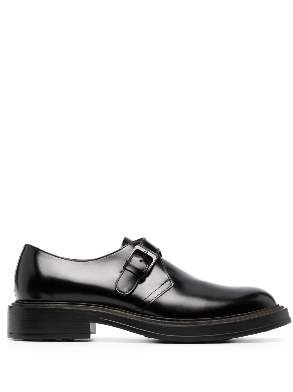 Tod's Leather 55mm Monk Shoes In Black