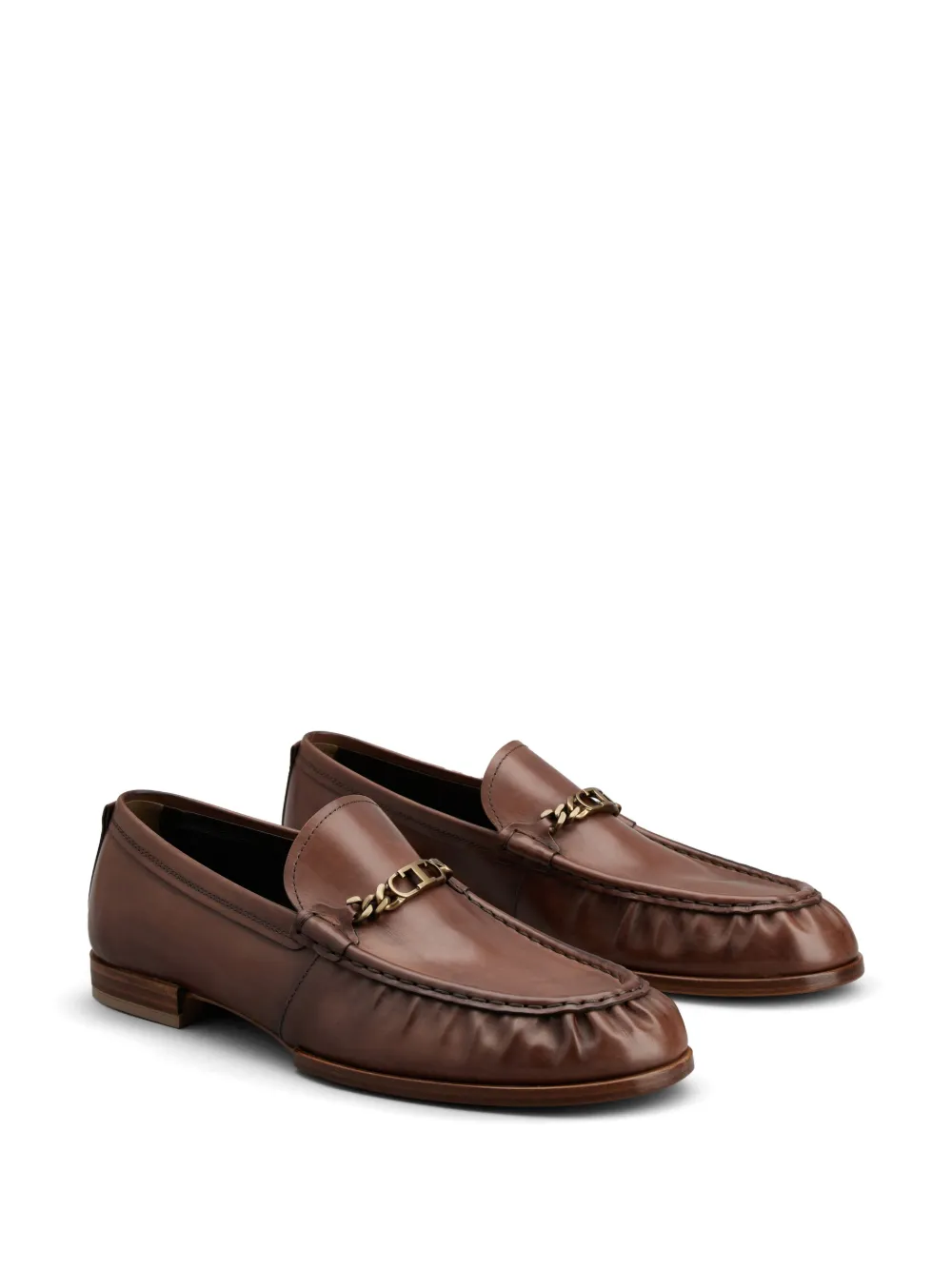 Tod's Loafers met logoplakkaat - Bruin