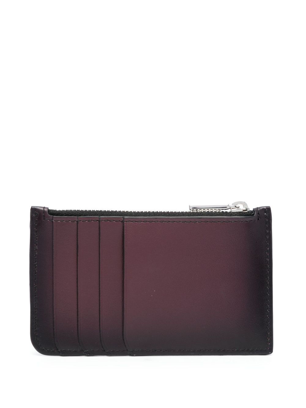 Shop Tod's Logo-plaque Leather Card Holder In Purple