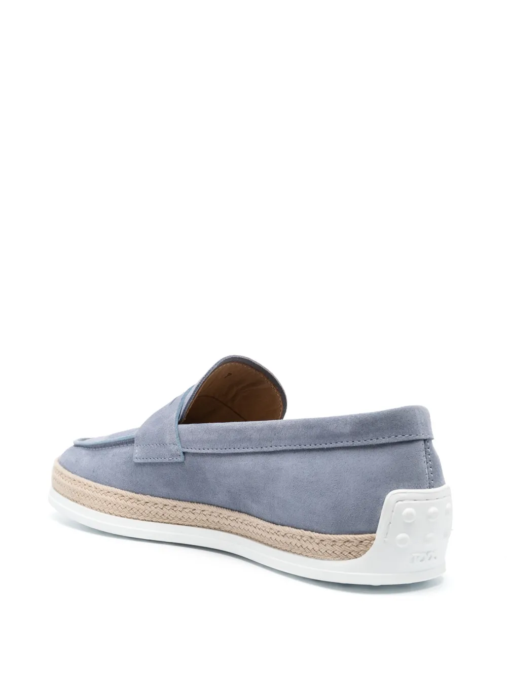 Tod's Mocassins En Daim à Entaille Penny - Bleu 