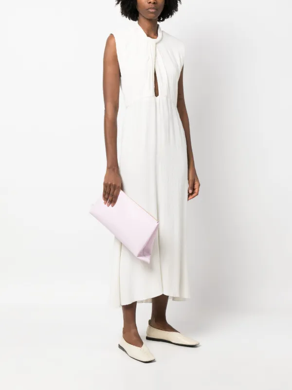 Jil Sander ロゴエンボス クラッチバッグ | パープル | FARFETCH JP