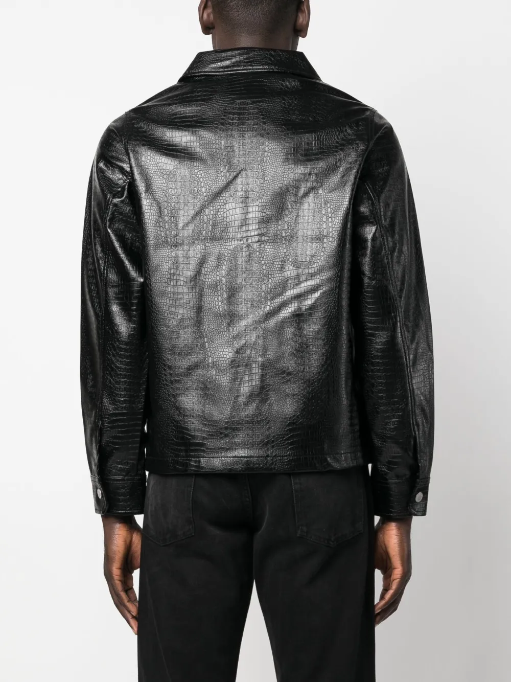 Pleasures embroideredeyes zipup Shirt Jacket Farfetch