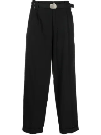 Magliano Belted Cotton Tailored Trousers - Farfetch