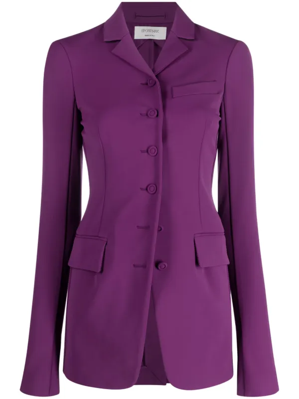 Sportmax Single-breasted Jacket in Purple