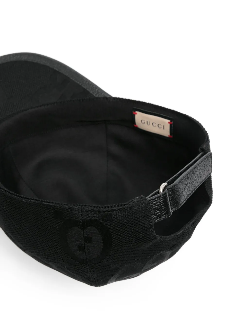 GUCCI ブラック キャップ 727562 Gucci Jumbo GG Logo Cotton Baseball Cap Black L style 727562