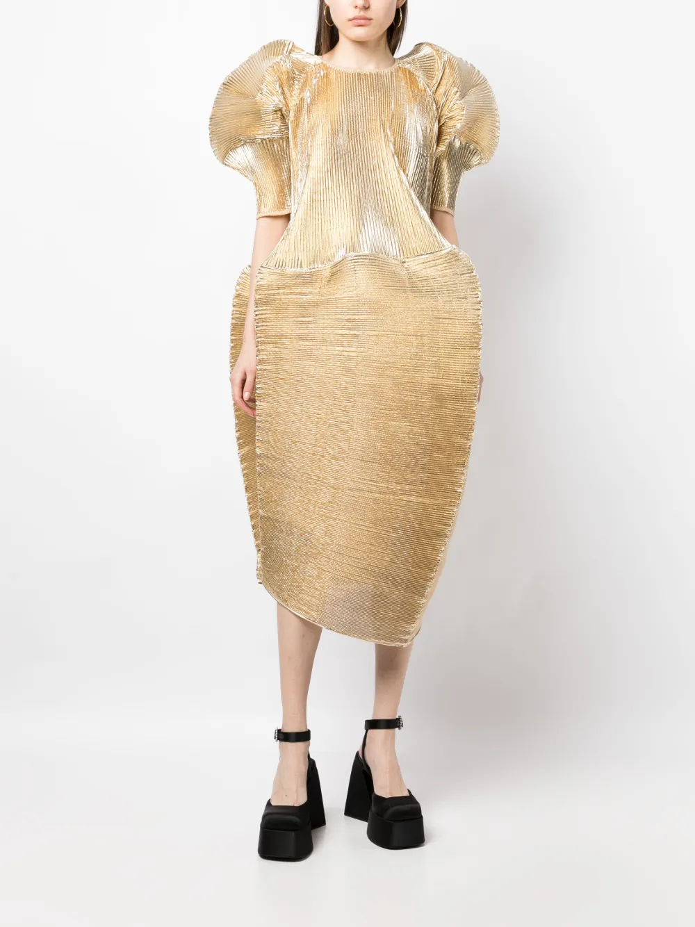 Melitta Baumeister Metallic jurk - Goud