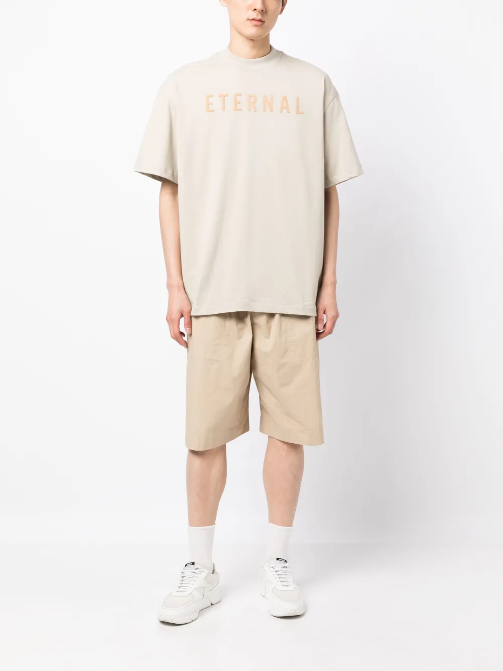 Fear Of God logo-print cotton T-shirt - Beige