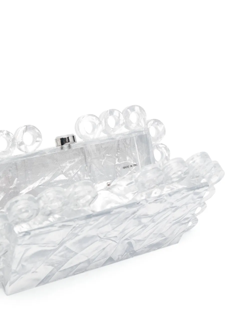 Shop Cult Gaia Harlow Chunky-crystal Clutch Bag In Silver