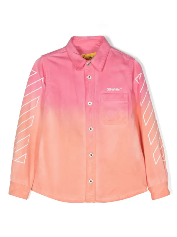 Off-White Kids タイダイスタイル シャツ | ピンク | FARFETCH JP