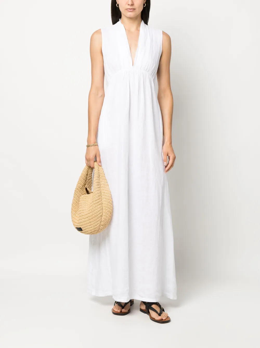 Semicouture Jurk met V-hals - Wit