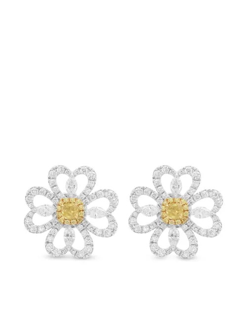 Boucles d'oreilles pendantes en or 18ct pavées de diamants - HYT Jewelry - Modalova