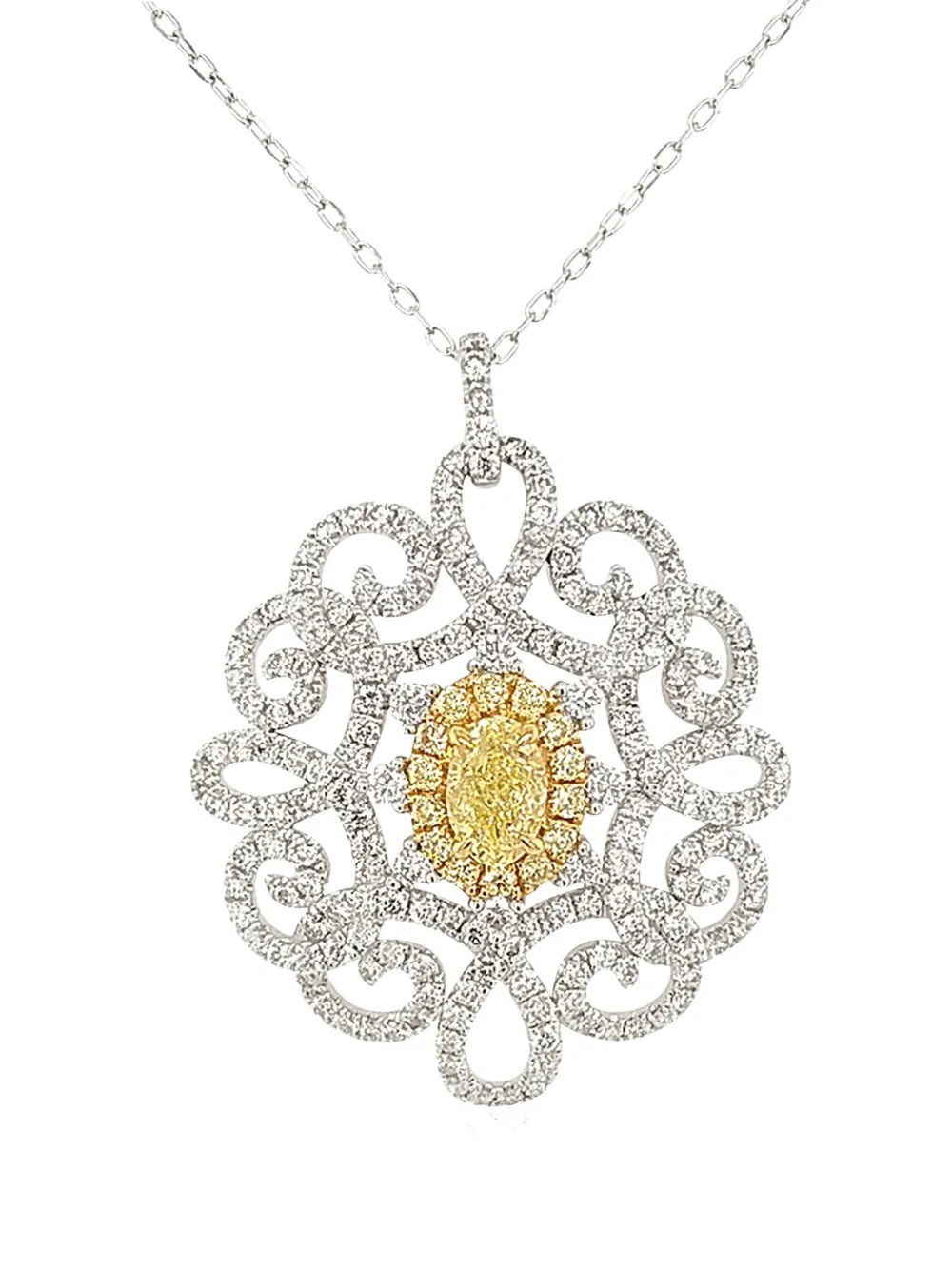 platinum diamond pendant necklace