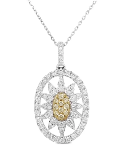HYT Jewelry قلادة ذهب عيار 18 وبلاتين مرصعة بألماس