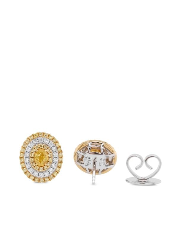 18kt gold diamond stud earrings